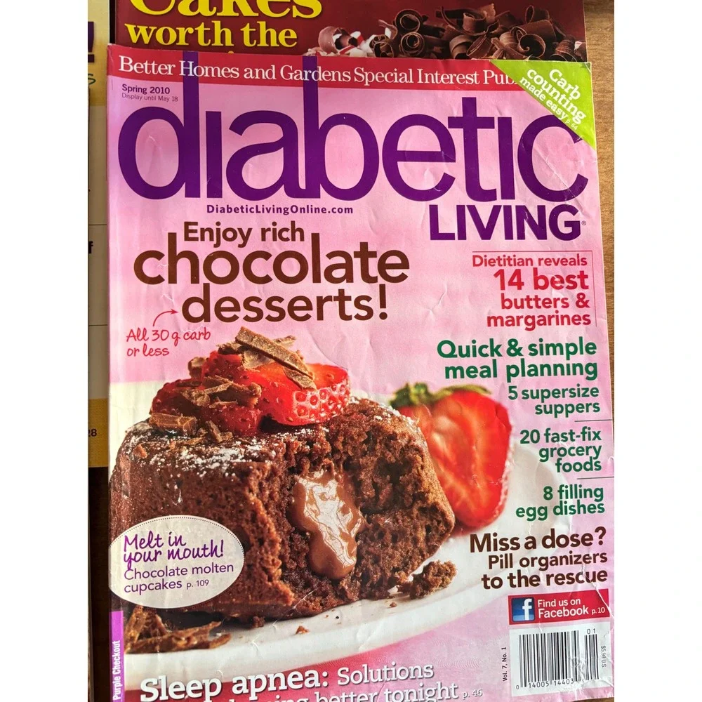 5‎ Pc Diabetic Living Magazines 2010 Low Carb Recipes Cookbooks
